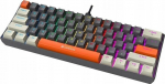 Gaming keyboard Tracer GameZone Claws 61 wired mechanical backlit gray - switches RED (durability 50 million), ANTI-GHOSTING, Backlight: 19 modes