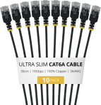 StarTech.com 30CM ULTRA SLIM CAT6A 10 PACK,