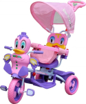 RoGer Duck Kids Tricycle With Handle Pink