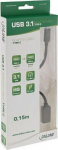 InLine - USB-Adapter - USB-C (M) bis USB Type A (W) - USB 3.1 - 3 A - 15cm - Schwarz (35800)