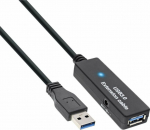 Kabel USB InLine USB-A - 10 m Czarny (35655)