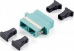 Equip LWL-Coupler SC->APC Multimode Duplex OM3 12Stk blue
