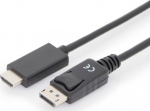 Kabel Digitus DisplayPort - HDMI 1m czarny (AK-340303-010-S)