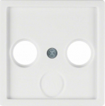 Hager The faceplate for the antenna socket RTV 2- i triple white velvet (12036089)