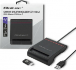 Qoltec Intelligent chip reader kart ID | USB2.0 | Plug&play