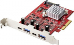 Renkforce RF-4679642 2+2 Port USB 3.2 Gen 2 controller card USB 3.2 Gen 2, USB-C&trade; PCIe (RF-4679642)