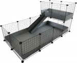 C&C Modular cage 4x2 + Loft 2x1+ grey ramp