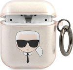 Karl Lagerfeld KLA2UKHGD AirPods cover Glitter Karl`s Head / gold