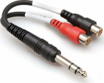 Hosa Technology Kabel Hosa Jack 6.3mm - RCA (Cinch) x2 0.1m czarny (YPR-102)