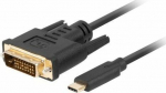 Adapter USB Lanberg Lanberg CA-CMDV-10CU-0030-BK adapter cable 3 m USB Type-C DVI-D