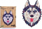PuzzleOK Puzzle Wood eko 123 Snowy husky A3