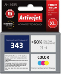 Activejet AH-343R Ink (replacement for HP 343 C8766EE; Premium; 21 ml; color)