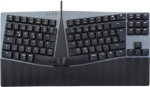 Perixx PERIBOARD-335 DE BL ergonomic mechanical keyboard blue - Tastatur - Handballenauflage