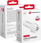 FORCELL F-ENERGY Carbon CC50-1A1C car charger Type C + USB A PD QC3.0 3A 38W White
