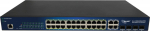 ALLNET Switch smart managed Layer2&bull; PoE Budget 370W&bull; 24x at&bull; 4x SFP&bull; 19""&bull; - Switch - 56 Gbps