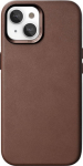 Woodcessories Bio Leather Case MagSafe iPhone 15 Plus Brown