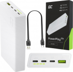 POWERBANK Green Cell PowerPlay20S 20000mAh PD 22.5W QC 3.0 3x USB-C BIAŁY