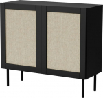 Cama MEBLE JUTA 2D chest of drawers 100x39.5x90 black + linol calabria