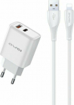 Awei AWEI charger charger. siec. PD81L-EU 22.5W + kabel USB + Lightning White/white GaN
