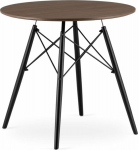 Leobert Coffee table modern scandinavian brown round blat 80cm