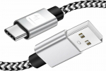 Kabel USB Techly USB-A - USB-C 0.5 m Black and gray (369984)
