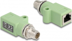 Delock Network adapter - 8 pin M12-X (M) straight to RJ-45 (W)
