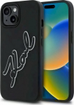 Karl Lagerfeld KLHCP15S3DRKSDLK 3D Rubber Signature Hardcase for iPhone 15 6.1" / black