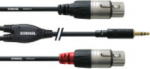 Cordial - Y-cable, 3.5mm - 2 x XLR-female, 1.8 m