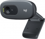Logitech C270 HD WEBCAM, 3 MP, 1280 x, 720p, USB 2.0, Black