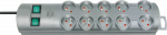 Brennenstuhl Primera-Line power strip 10 sockets 2 m Silver (1441030000)
