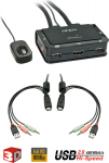 Lindy 2 Port HDMI, USB 2.0 & Audio KVM Switch Compact