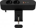 MicroConnect Steckdosenleiste (clamp) - 5 / 9 / 12 / 15 / 20.3 V - 67 Watt - Eingabe, Input type E - output terminals: 5 (2 x CEE 7/7, USB, 2 x USB-C)