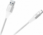 Kabel USB Rebel Comp USB-A - USB-C 1 m White (RB-6001-100-W)