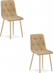 Leobert Krzesło LIBRA - bronze material / wood color legs x 2