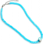 The Carat Shop Ltd Carat Shop Barbie - Blue bead necklace with round Barbie - Bead Charm (BMN00005)
