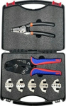Eurokomp Crimping tool set with tool-free replaceable jaws + pliers
