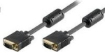 MicroConnect SVGA HD15 3m M-M w.ferrit core, DoubleShielded Black