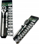 Tool Kit 1/2'' cap, rattle 12el (10-24mm) (6-angular)
