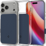 Kaitse&uuml;mbris Ultra Hybrid T (MagFit), Apple iPhone 17 Pro, tumesinine / l&auml;bipaistev, MagSafe &uuml;hilduv, kaamera nupuga, Spigen