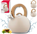 Klausberg STEEL KETTLE Z GWIZDKIEM 3L KB-7956 BEŻOWY MAT