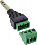 InLine InLine&reg; 6.35mm Klinkenstecker an Terminalblock, Stereo, 3-polyg