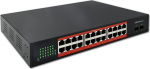 Qoltec Network switch SWITCH Gigabit Ethernet PoE | 24x RJ45 | 2x SFP | 1000 Mb/s