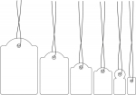 HERMA hangtags 18x28 mm white with thread 1000 St