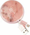 Cable USB Richmond & Finch USB-A - 0.9 m Pink