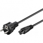 Wentronic Goobay | Power supply cord (safety plug) | 93586 | Black Safety plug (type F, CEE 7/7) | Device socket C5