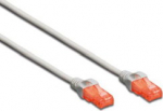 DIGITUS patch cable Cat6 U/UTP 2xRJ45 7.0m gray lever protection