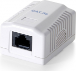 Equip Aufputzdose Cat6 1-Port RJ45 UTP Prem. RAL 9010 ws polybag