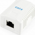 Gembird Screen-mounted socket 1xRJ45, kat. 6, complete white (NCAC-1F6-01)