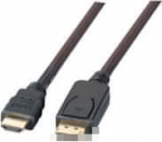 EFB Elektronik 3M DP HDMI CABLE M-M BLACK, M/M GOLD FULL HD