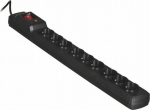 Activejet Combo power strip with surge protection 9 sockets 3 m czarna